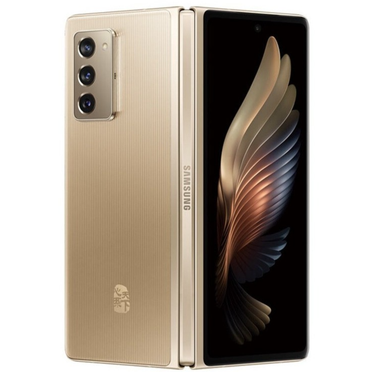 99新 Samsung/三星 w2021折叠屏手机双卡轻奢金色5G