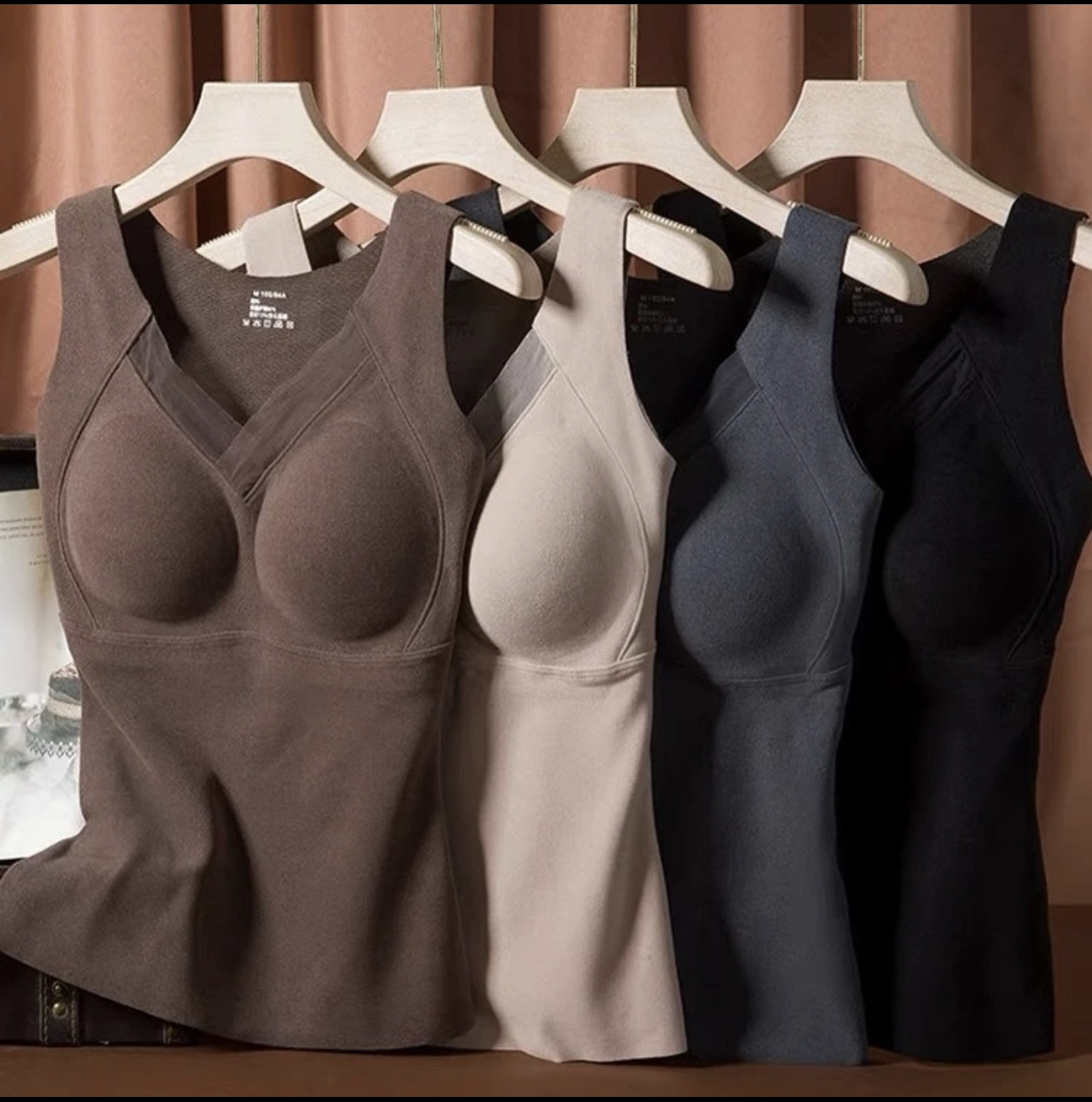 (娇娇推荐)3D立体无痕贴合固定杯可机洗石墨烯发热背心 H8803