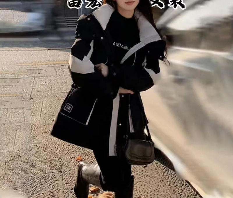 今年爆款羽绒服女冬季小个子不臃肿超显瘦连帽收腰中长款鸭绒外套