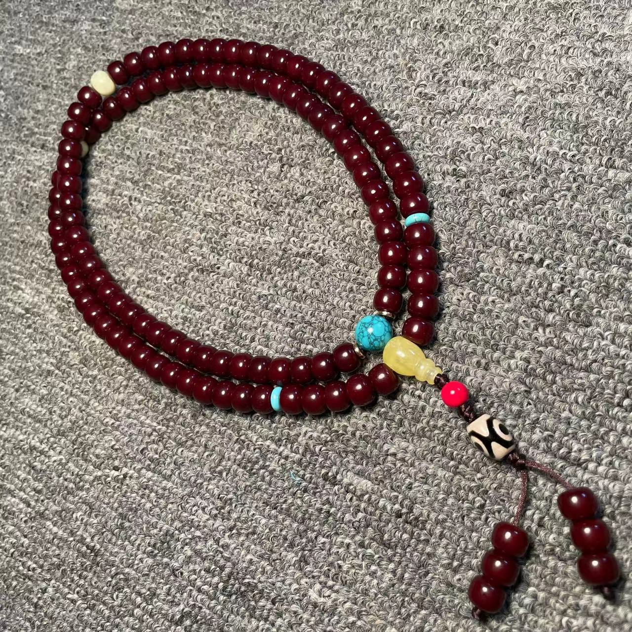 文玩好物品牌天然白玉菩提108颗机刷成品男女脖挂款式10mm±