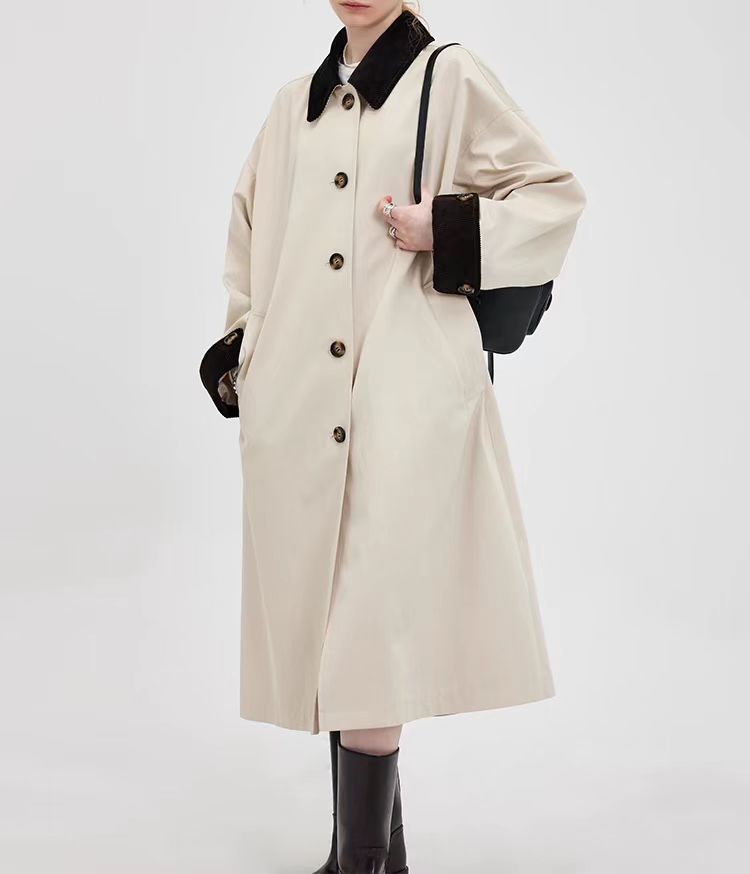 气质时尚小香风毛呢大衣风衣外套（NO退NO换，默认微瑕）