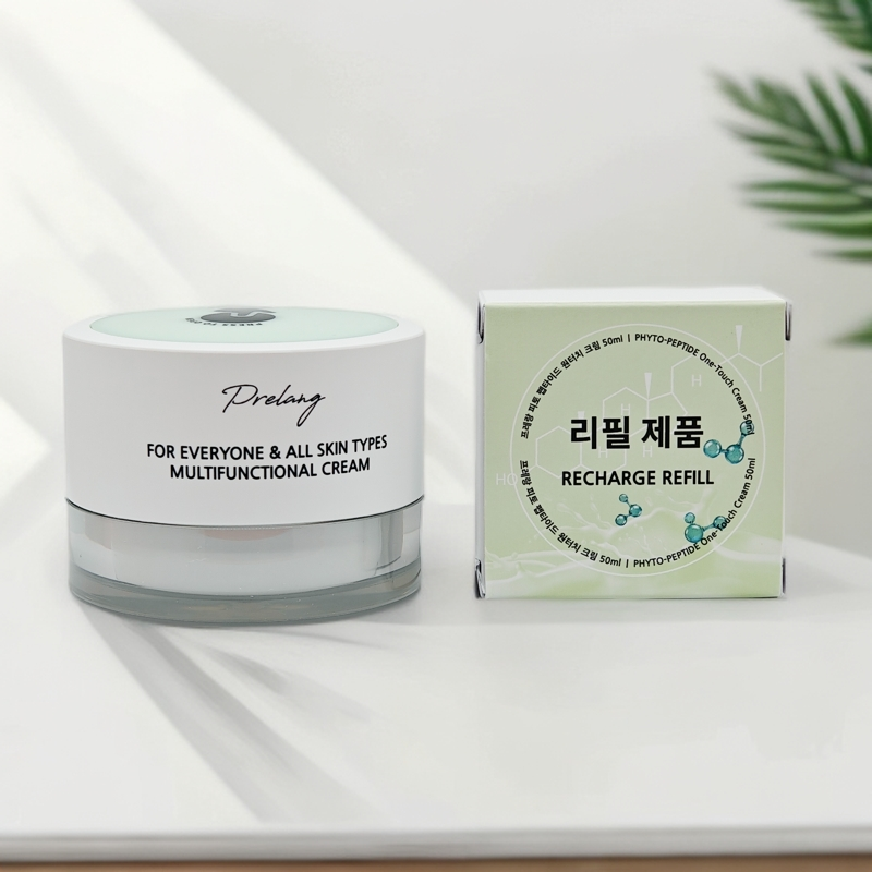 韩国普瑞郎植物肽一键式抗皱面霜50ml+50ml替换【效期至25年8月】