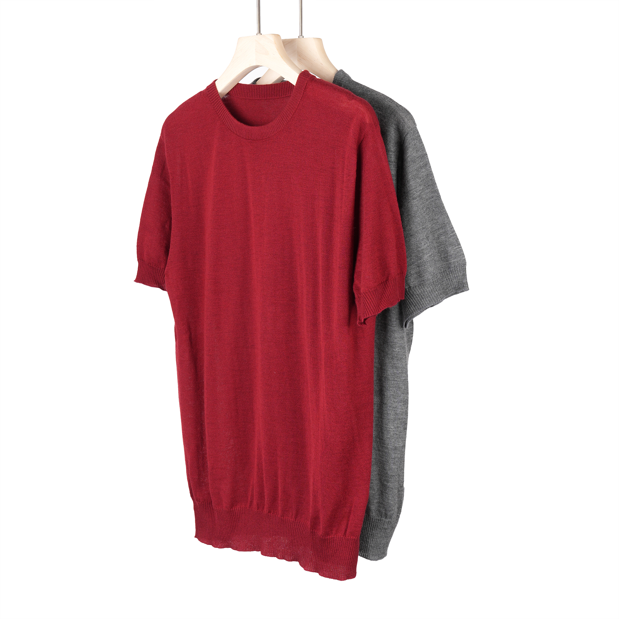 68支 18G Wholegarment 精纺山羊绒 男士短袖YXM22025