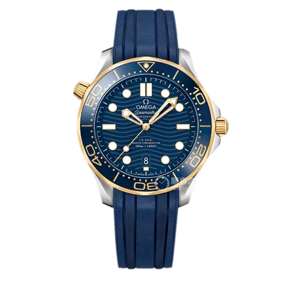 未使用 Omega/欧米茄 蓝胶金海马300（23年全套21022422003001）