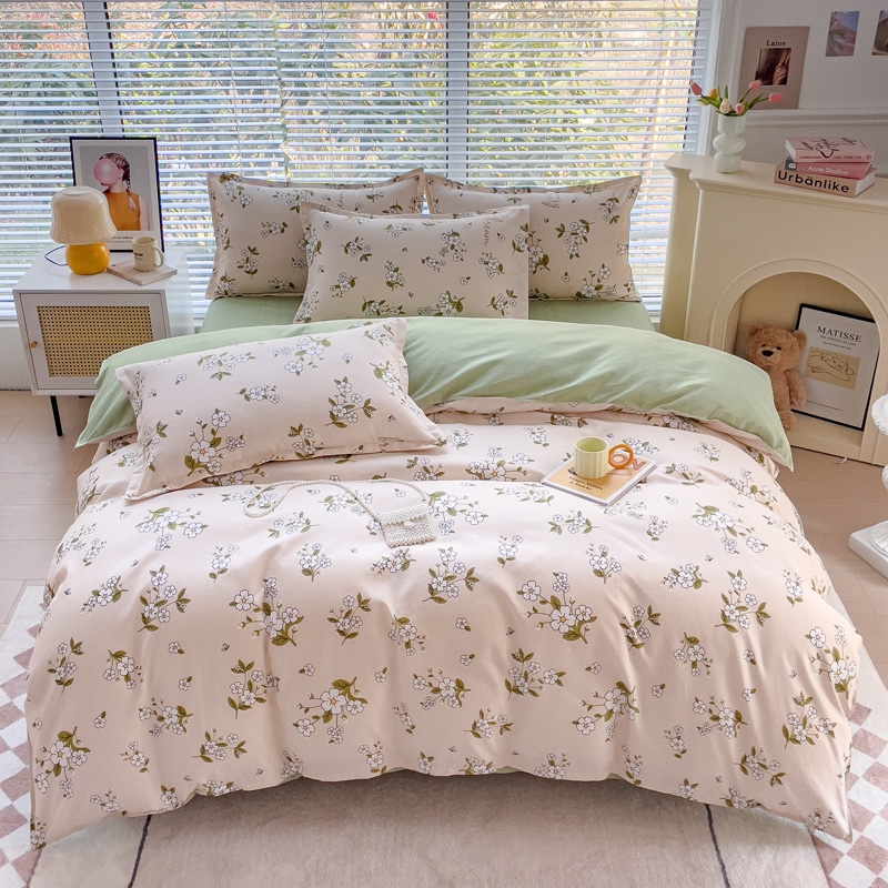 加厚长绒棉磨毛四件套磨绒棉植物四件套高克重