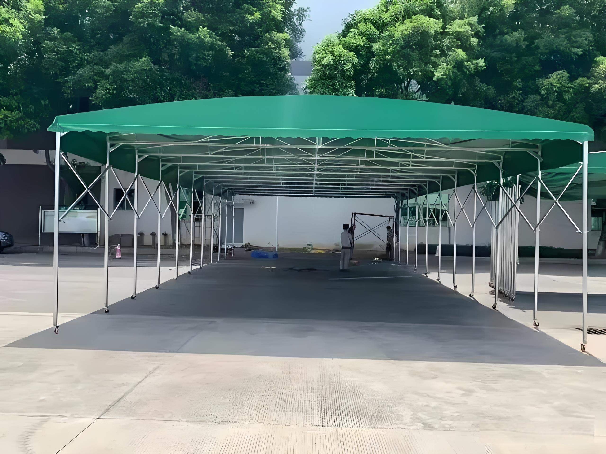 移动伸缩推拉雨棚