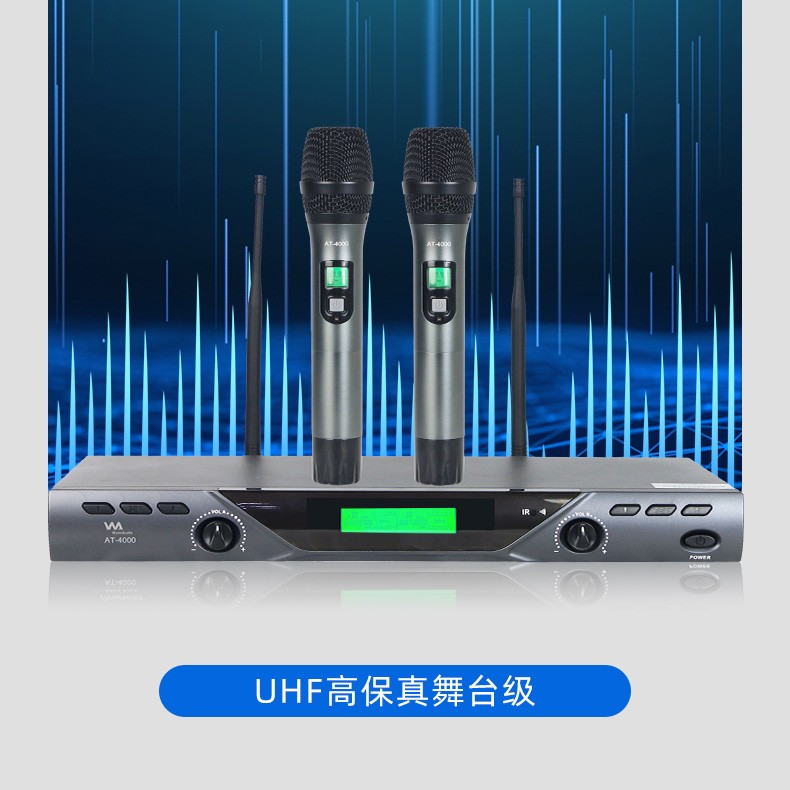 演出无线话筒专业麦克风k歌演讲套装会议一拖二舞台卡拉ok唱歌