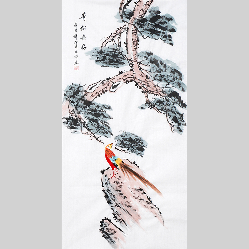 手绘手画真画国画书画花鸟山水人物客厅玄关卧室办公室收藏