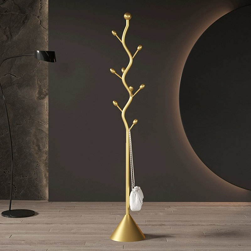 火南北轻奢落地挂衣架卧室衣服架家用客厅简易立式衣帽架进门包架