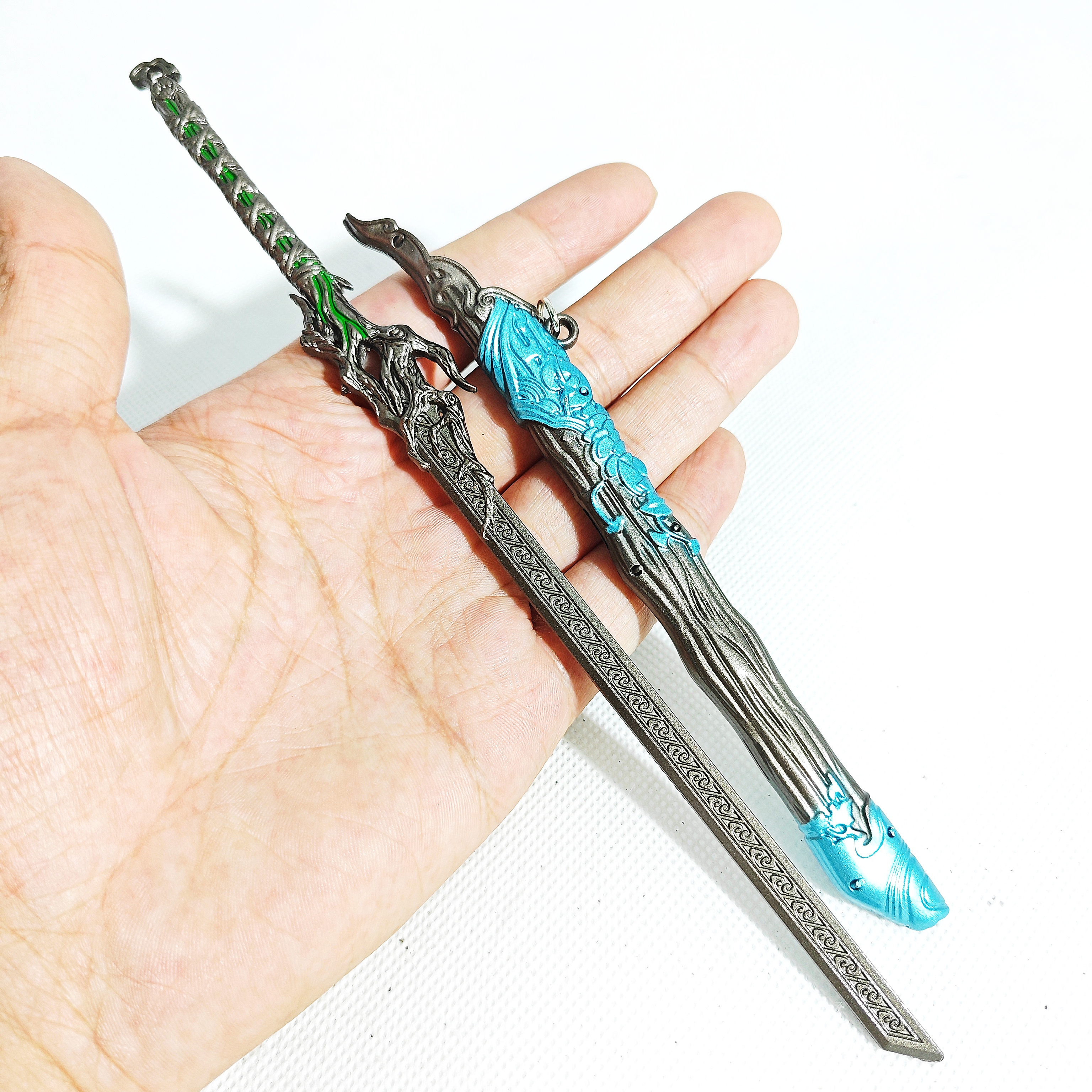 沧元图动漫周边武器模型神尊孟川千秋刀22CM全金属工艺品摆件