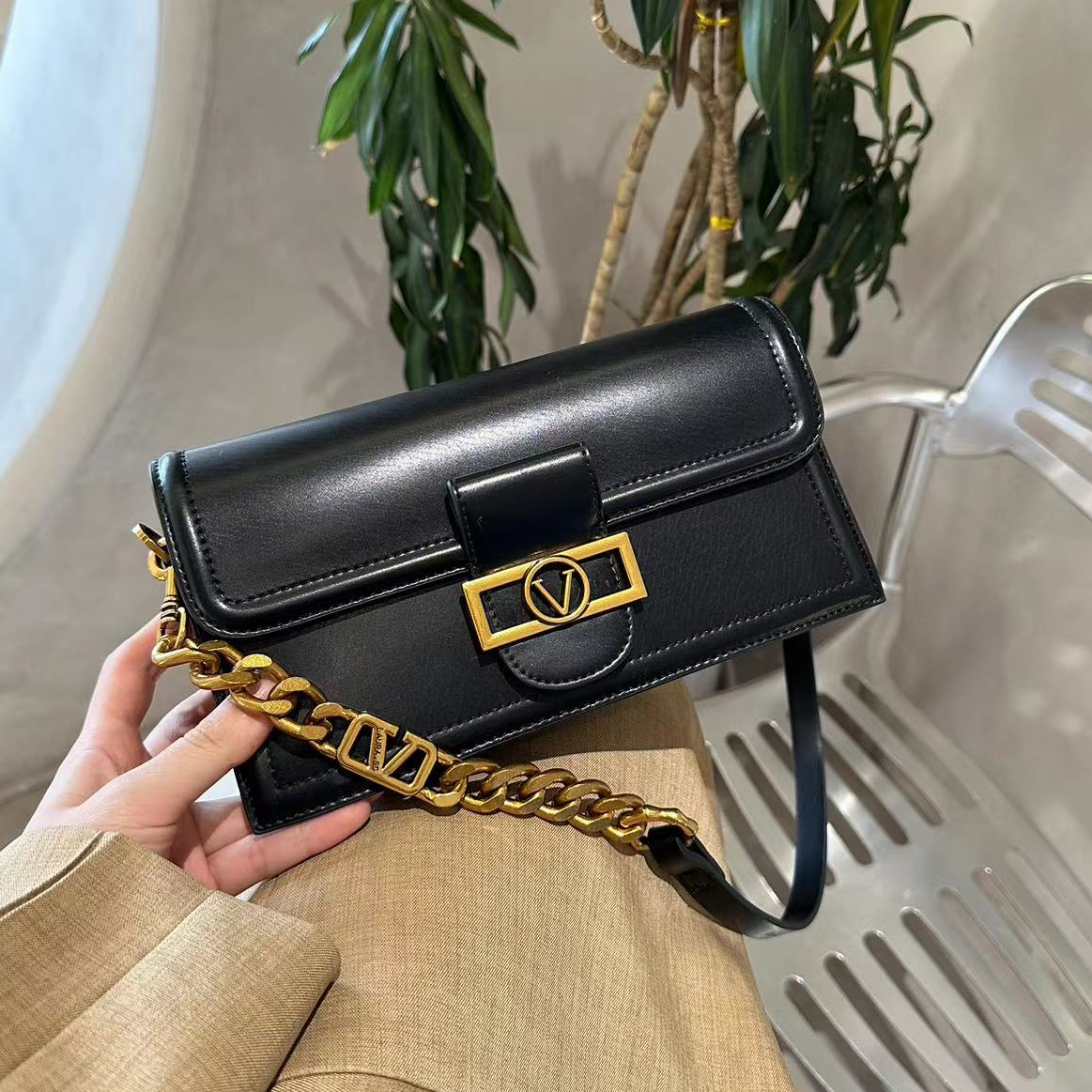 【Show Mi】SD-3268-黑金色-轻奢小众时尚百搭女士包包