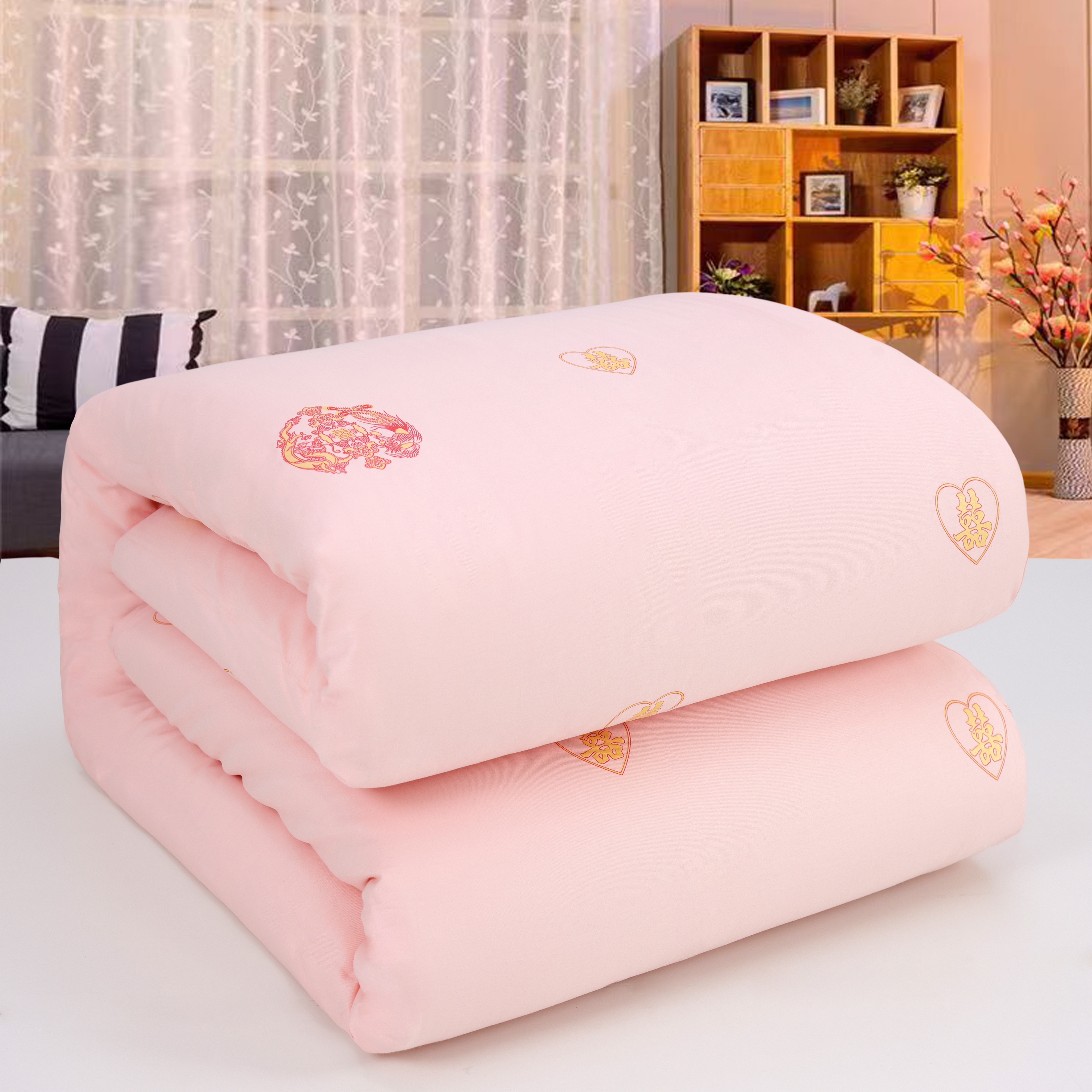 新疆棉花被 婚被系列 手工缝制（烫金斜纹棉）