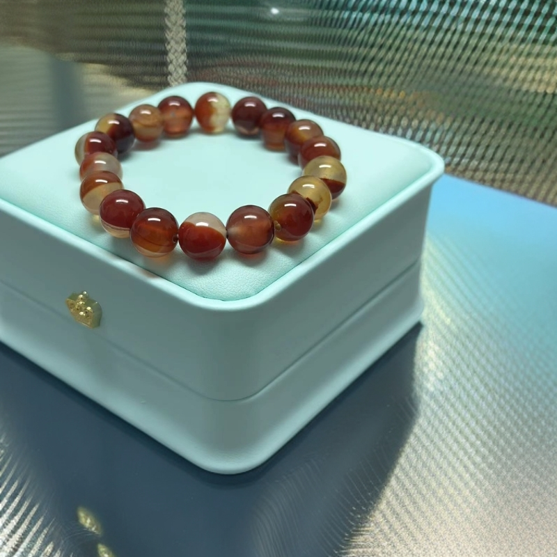 红花主色/玛瑙手串/约10mm/多样性发货