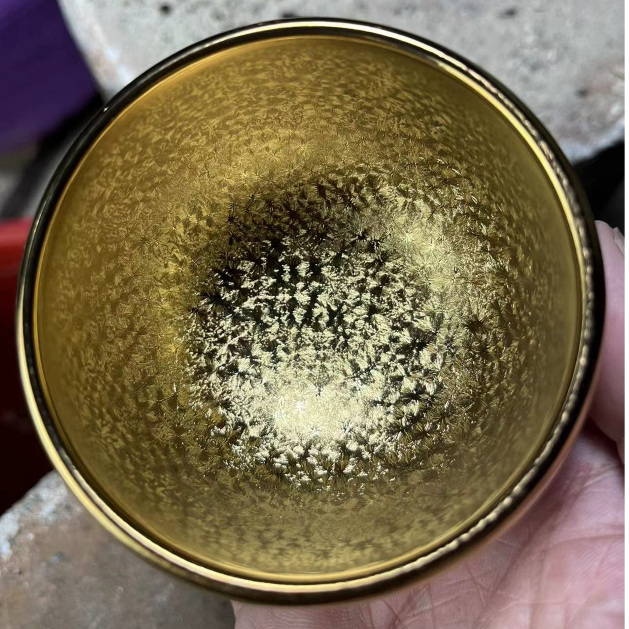 【闪购商品】双面金钻盏 礼盒 证书