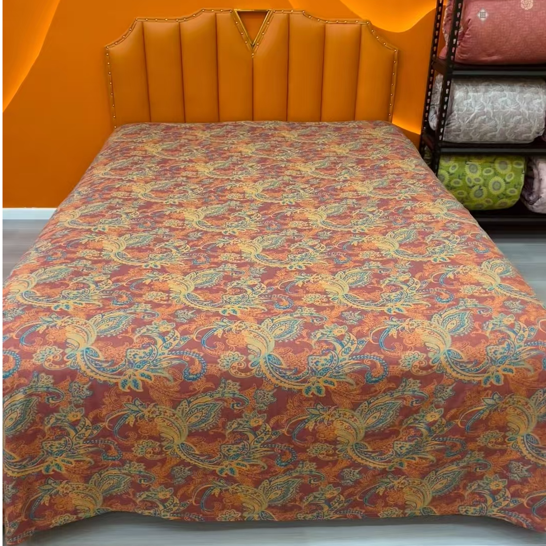 【凤舞】240*250全棉双层纱双人床单亲肤可水洗家用