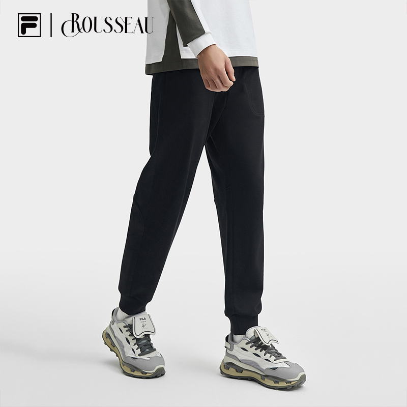 FILA斐乐裤子【卢梭联名】休闲男裤秋季弹力舒适针织裤F11M448606F