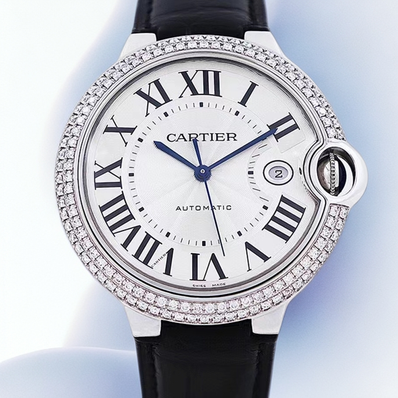 95新 Cartier/卡地亚 蓝气球后钻/男表/自动机械/表径42MM/