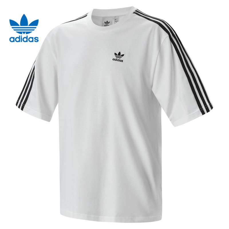 Adidas阿迪达斯三叶草秋季男子运动休闲时尚圆领短袖T恤IZ2474