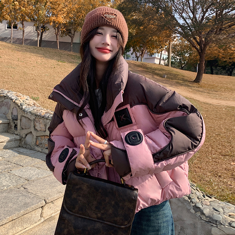 2025年新款冬季短款棉服女韩系时尚宽松加厚洋气保暖外套女款2502
