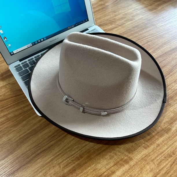 儿童大盘带扣毡帽#儿童西部毡帽帽子毛呢复古童帽礼帽时尚百搭