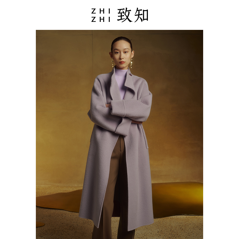 【橱窗】鸣春沼 简约毛呢外套双面呢气质中长款高级感ZZ2CWWW9012