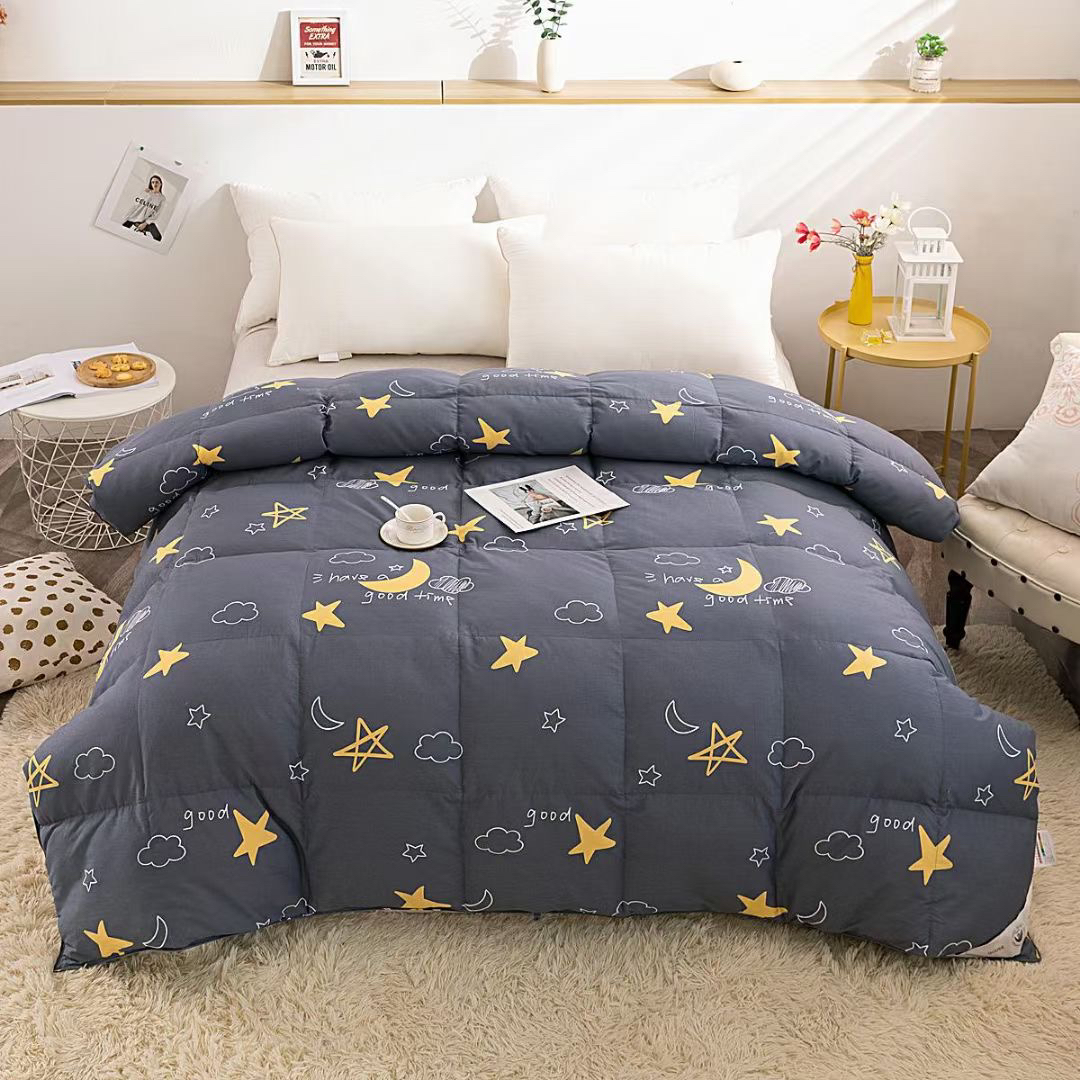 全棉贡缎印花160x210的双层立体被壳