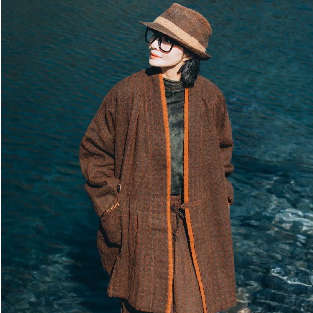 麻依者原创 中长款百搭棉服1173