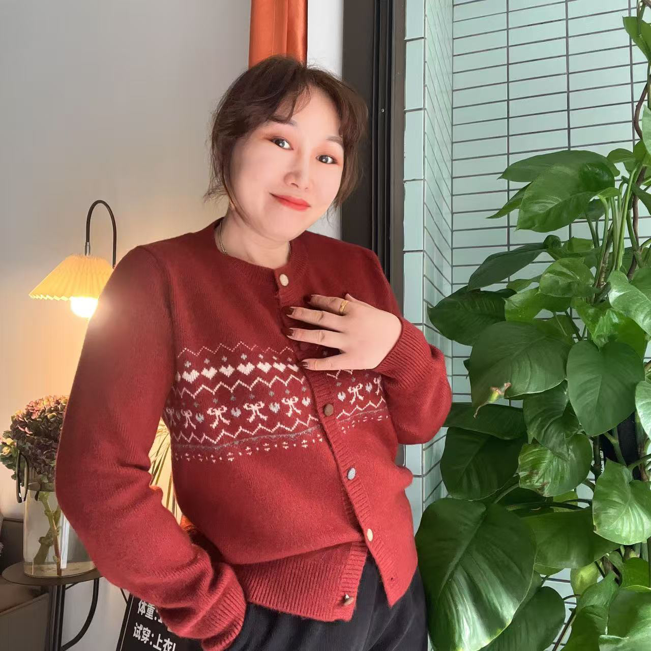 【丽姐家】新款宽松针织衫6006