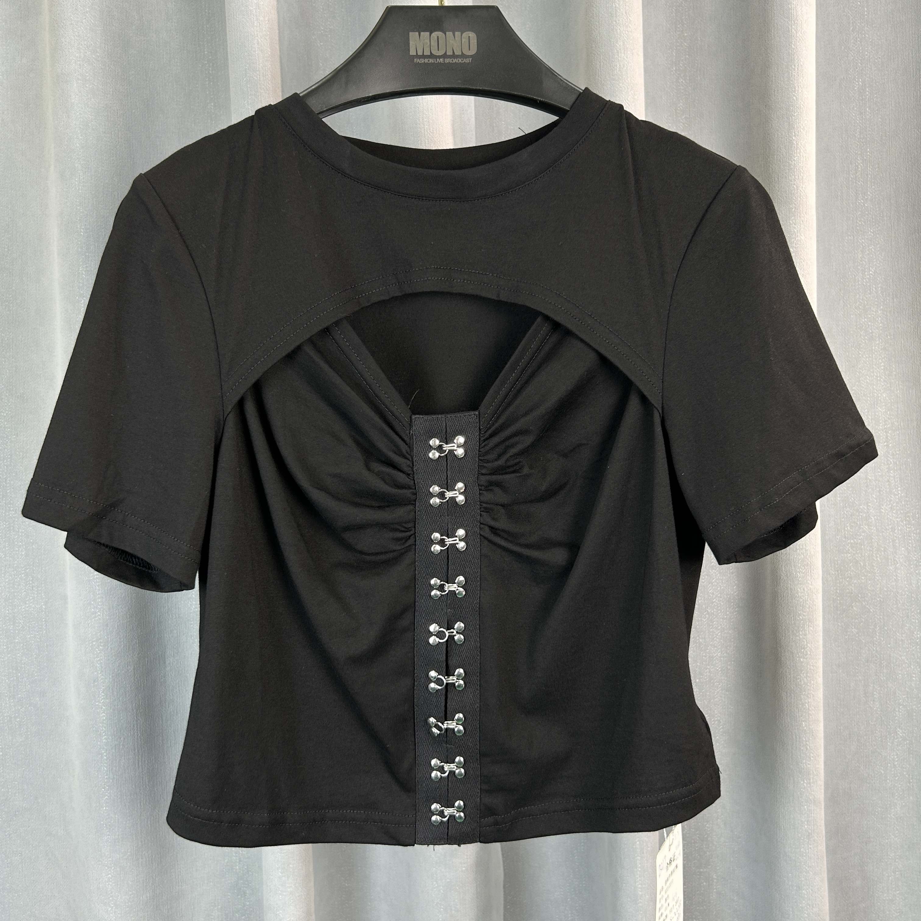 一路童行  R系列 B217 女装  新款假两件短袖T恤  R2212210