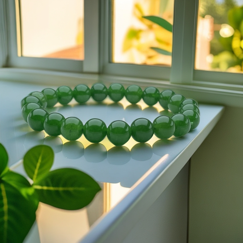 245号精品菠菜绿手串8mm多样性发一件一条