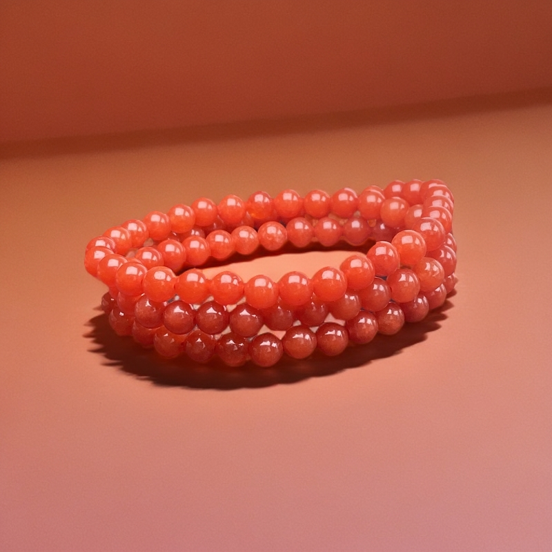 619号精品高货红多圈手链6mm多样性发一件