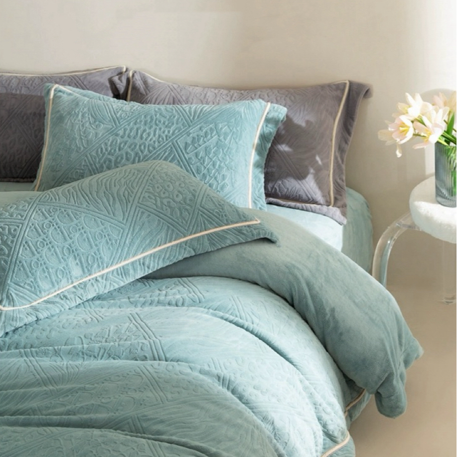 南茜 |  冬季加厚加绒锦芙牛奶绒双面绒被套四件套床上用品-三