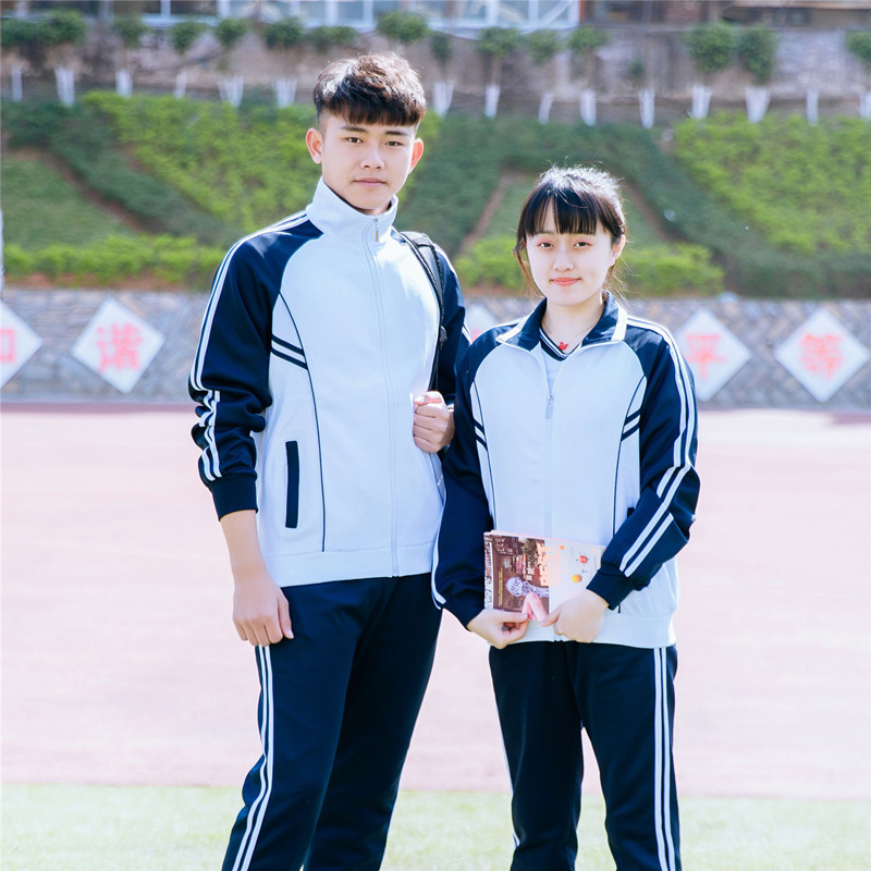 初中生两件校服套装中学生班服运动会统一服装春季高中生男女批发