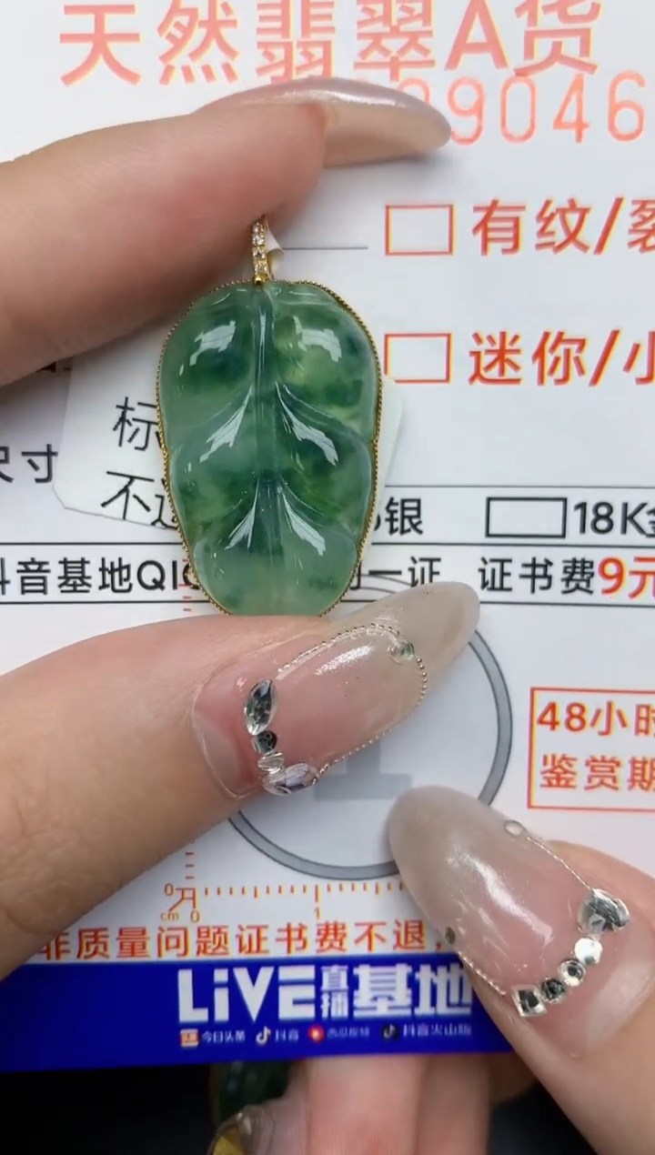 【闪购商品】翡翠颈饰18K金镶嵌92