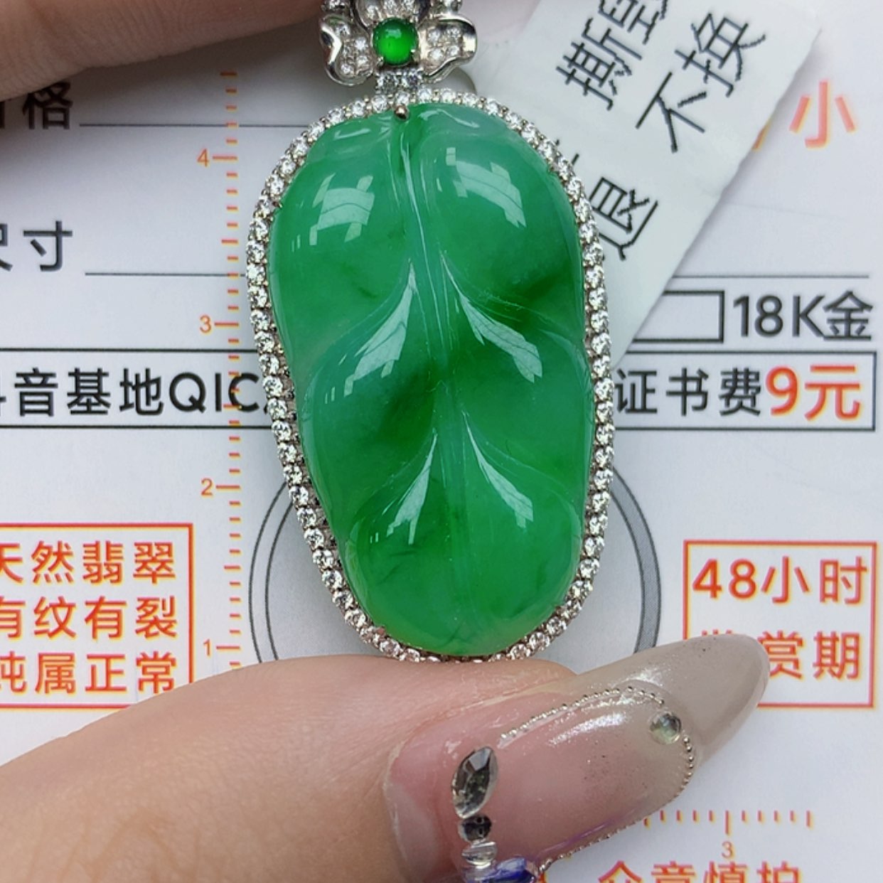 【闪购商品】翡翠颈饰18K金镶嵌