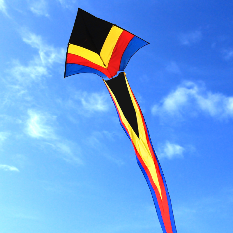 新款成人大型冲天追风筝抗大风三角风筝带宽尾初学者易飞高档