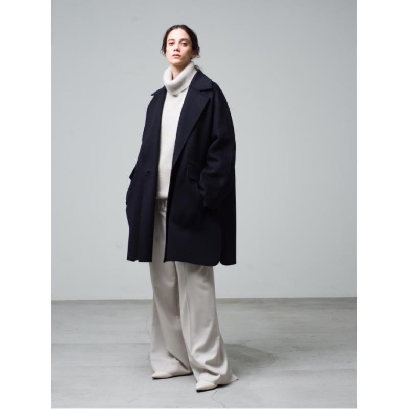 日单小尾巴廓形短款手工大衣羊毛外套 复古7125