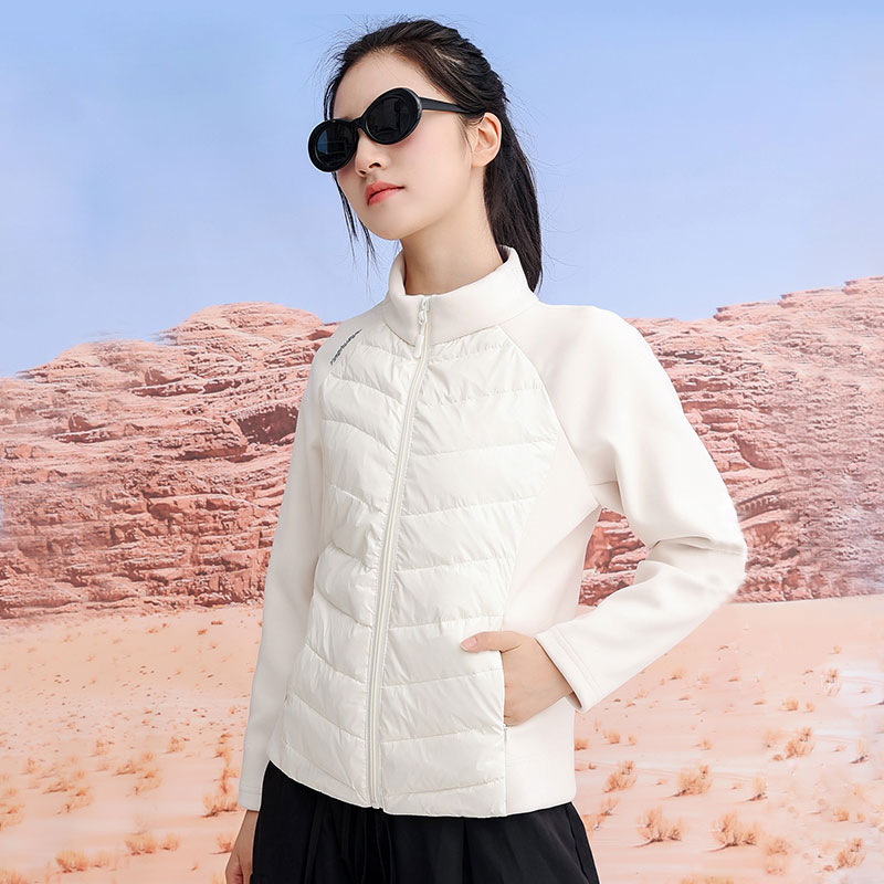 【粉丝专属】轻薄白鸭绒羽绒服女2023秋冬款立领90绒保暖外套