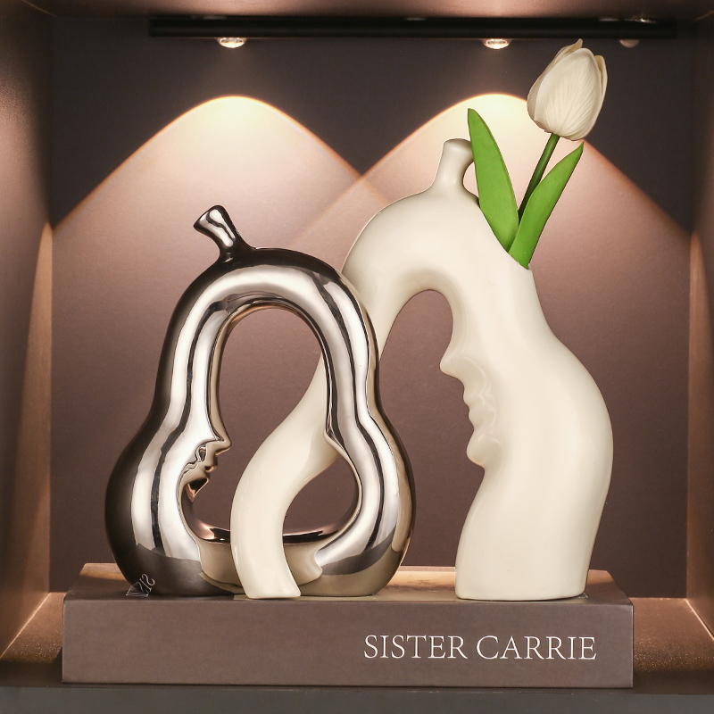 现代轻奢创意陶瓷艺术装饰品摆件高档客厅电视柜酒柜玄关家居摆设