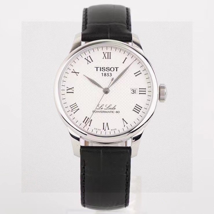 99新 Tissot/天梭 力洛克系列腕表80机芯/白/39.3mm/公价4700