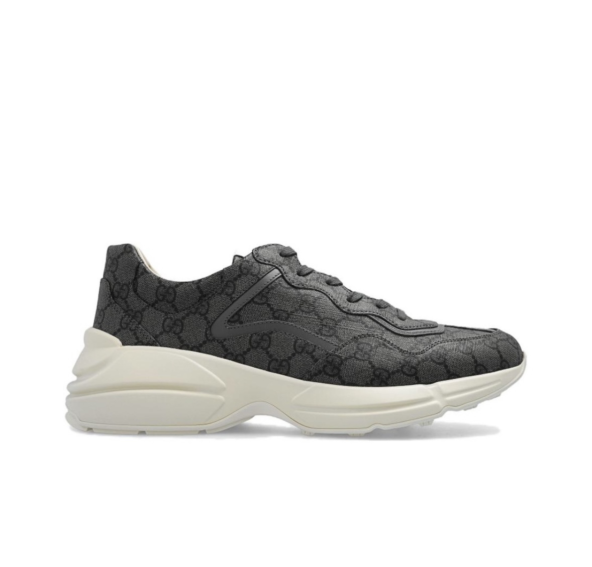 全新未使用 GUCCI/古驰 黑灰老花拼复古老爹鞋休闲运动鞋厚底鞋