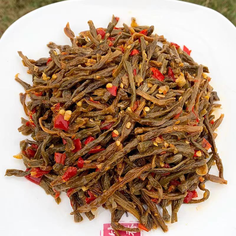 香辣豆角干剁椒豇豆江西特产自制开胃下饭菜干豆角即食瓶装250克