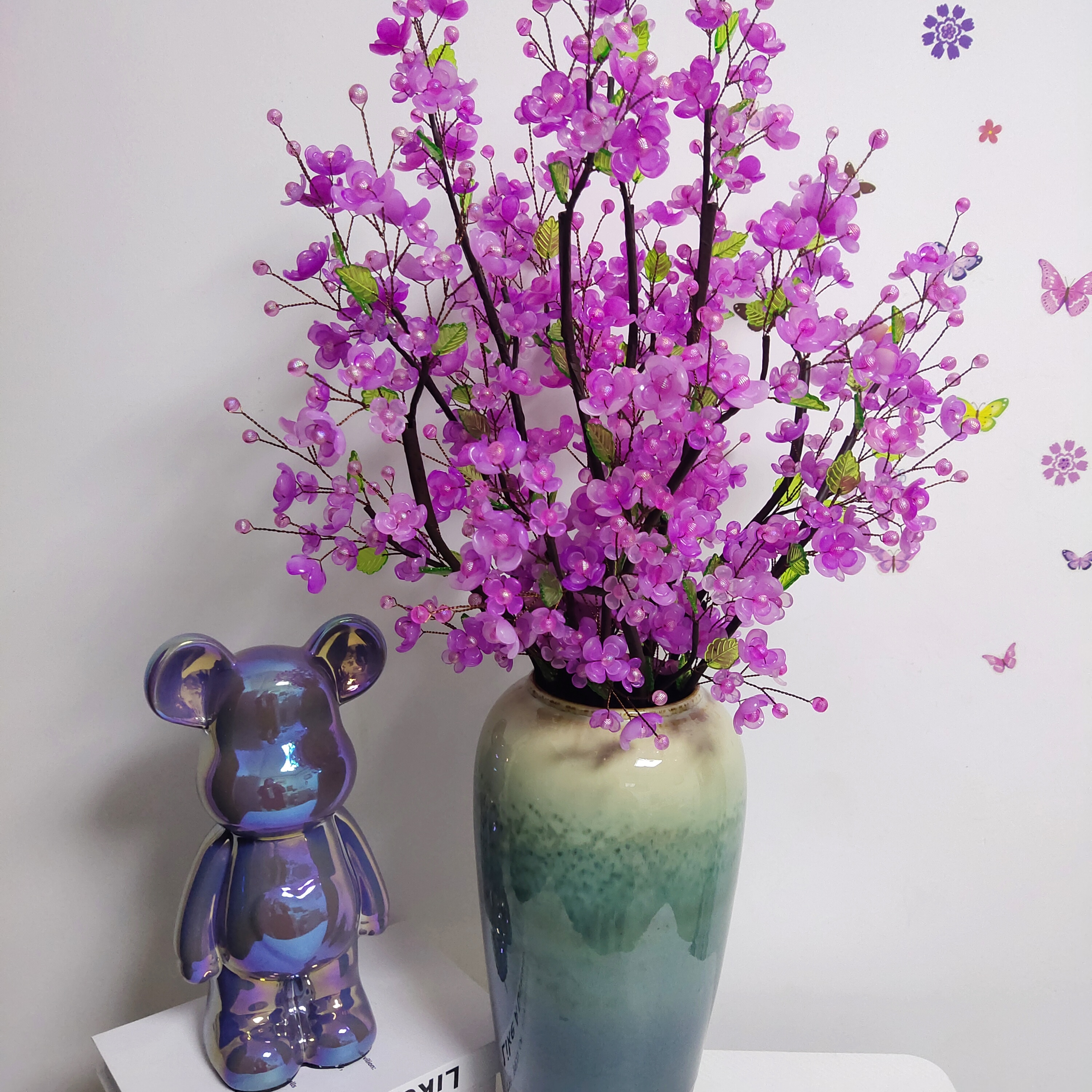 开心花大桌摆DlY手工花成品