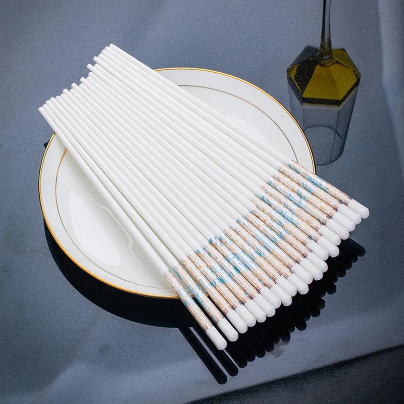 爱与和平【宠粉福利】10双装美好时光景德镇陶瓷高档筷子耐高温家用