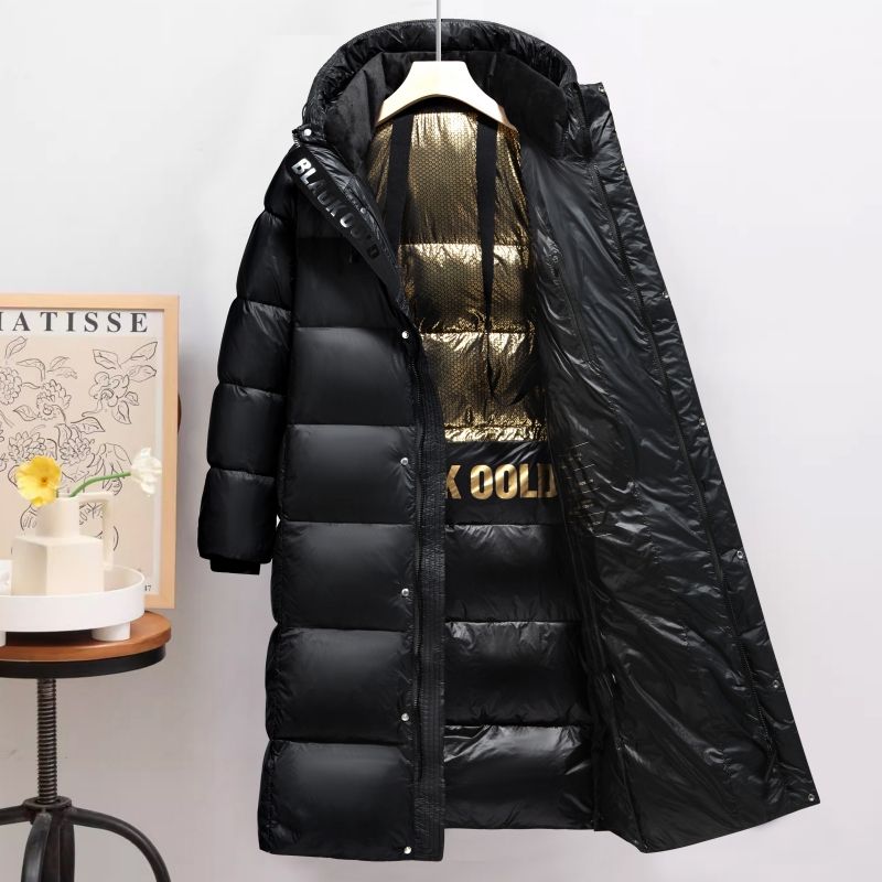 冬季黑金羽绒（棉）服中长款加厚户外男装连帽高端上衣情侣装抗