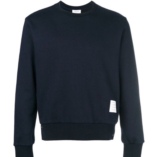 全新未使用 THOMBROWNE 休闲深蓝套头卫衣男MJT085A03377-415