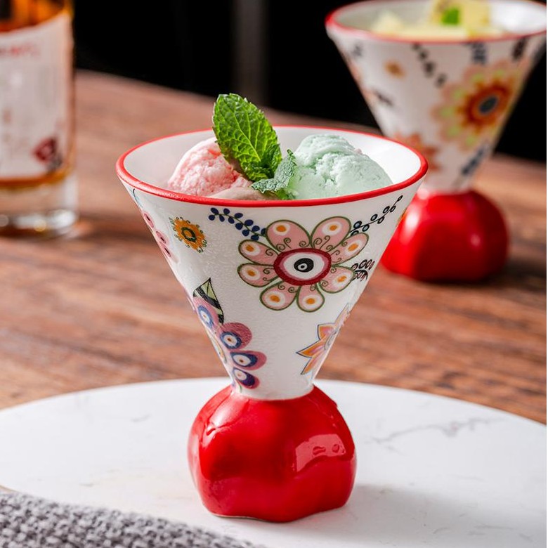 （编码：68）可爱手绘创意陶瓷个性甜品杯