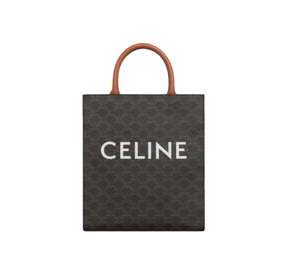 99新 Celine/思琳 经典棕老花 托特中号/手提/斜挎包
