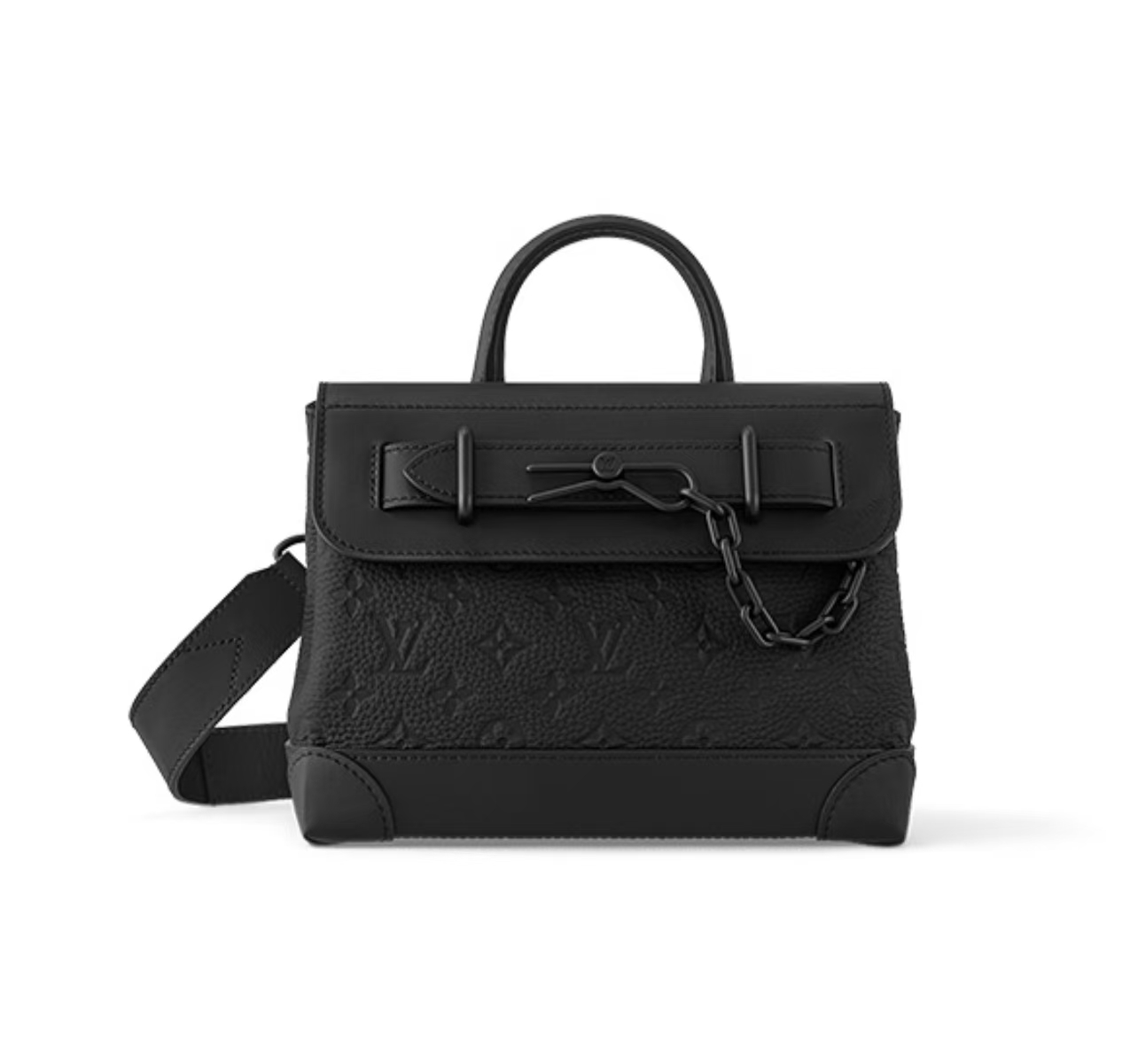 99新 LouisVuitton/路易威登 24新款steamer全皮压纹手提斜挎包