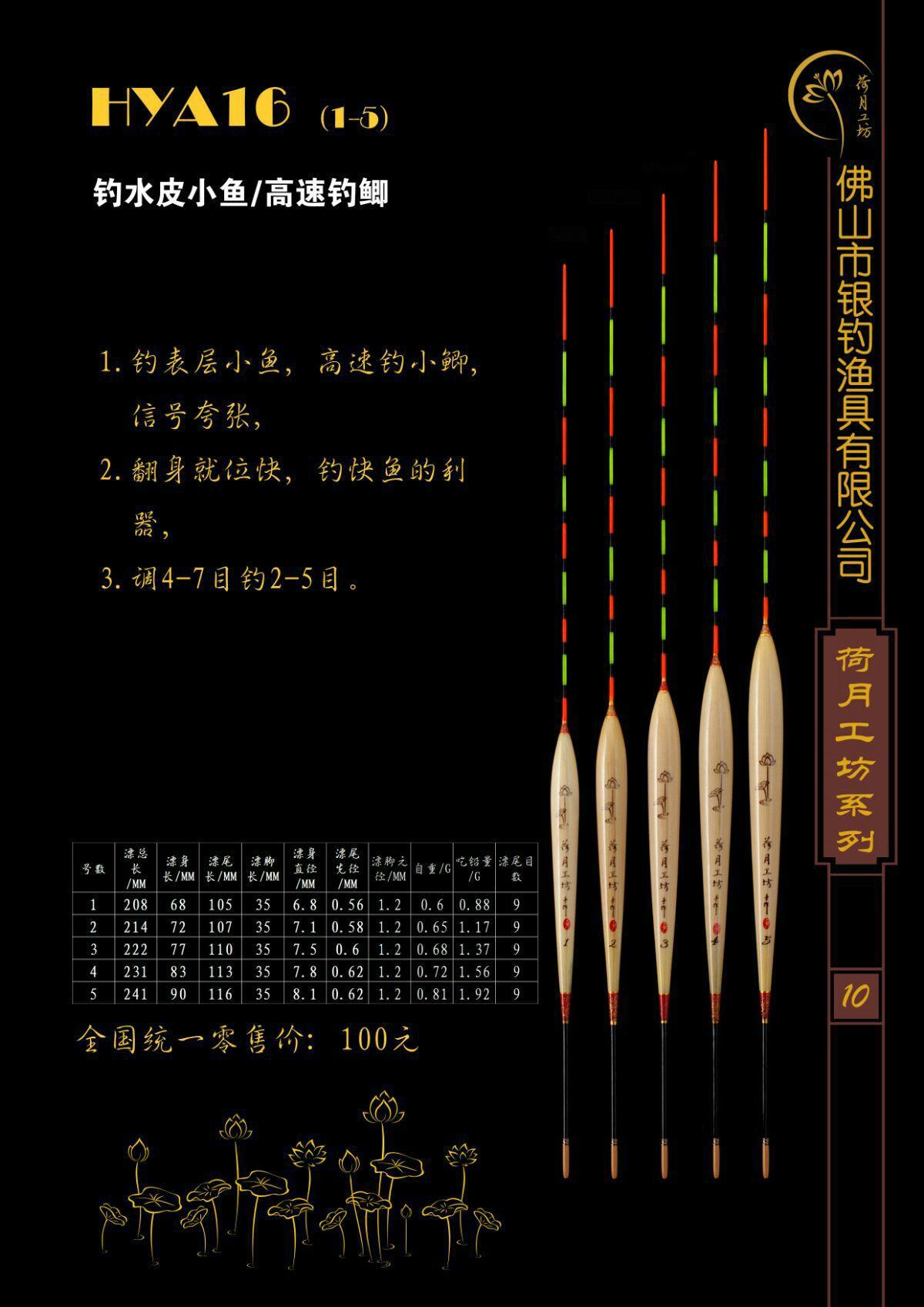 荷月工坊HYA16鲫鱼漂，水皮鲫鱼漂，高速钓鲫鱼！